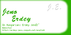 jeno erdey business card